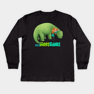 Hug A Friend! - Bronto With Girl Edition - With Extra Love Kids Long Sleeve T-Shirt